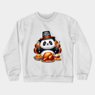 Thanksgiving Panda Crewneck Sweatshirt